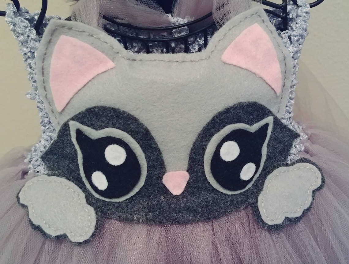 Raccoon Costume Raccoon Tutu Dress Baby Toddler Girls Etsy