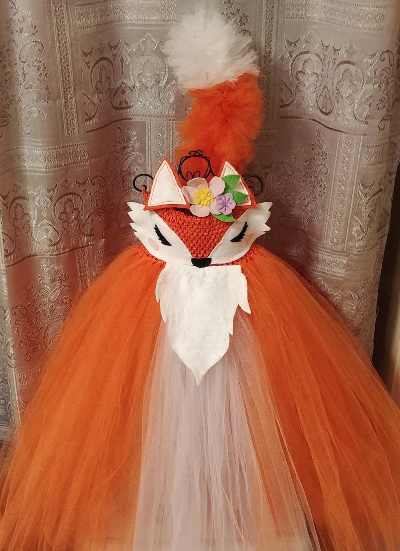 Fox Costume Fox Tutu Dress Baby Toddler Girls Halloween Etsy