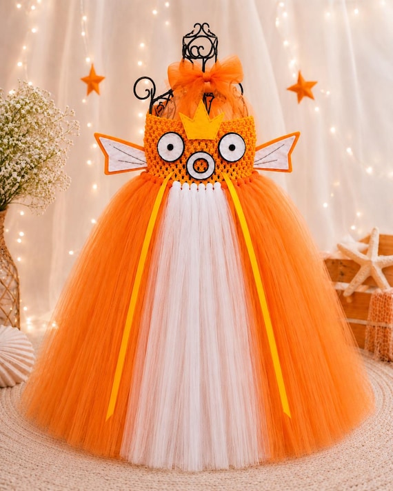 8. a rider dresses in layers to Magikarp Halloween Costume | Pokemon Birthday Dress | Toddler Girl Cosplay Outfit region-Colombia