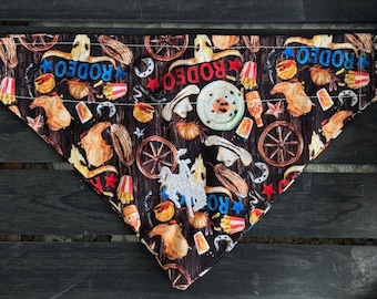 Rodeo Over the Collar Dog Bandana - One Size