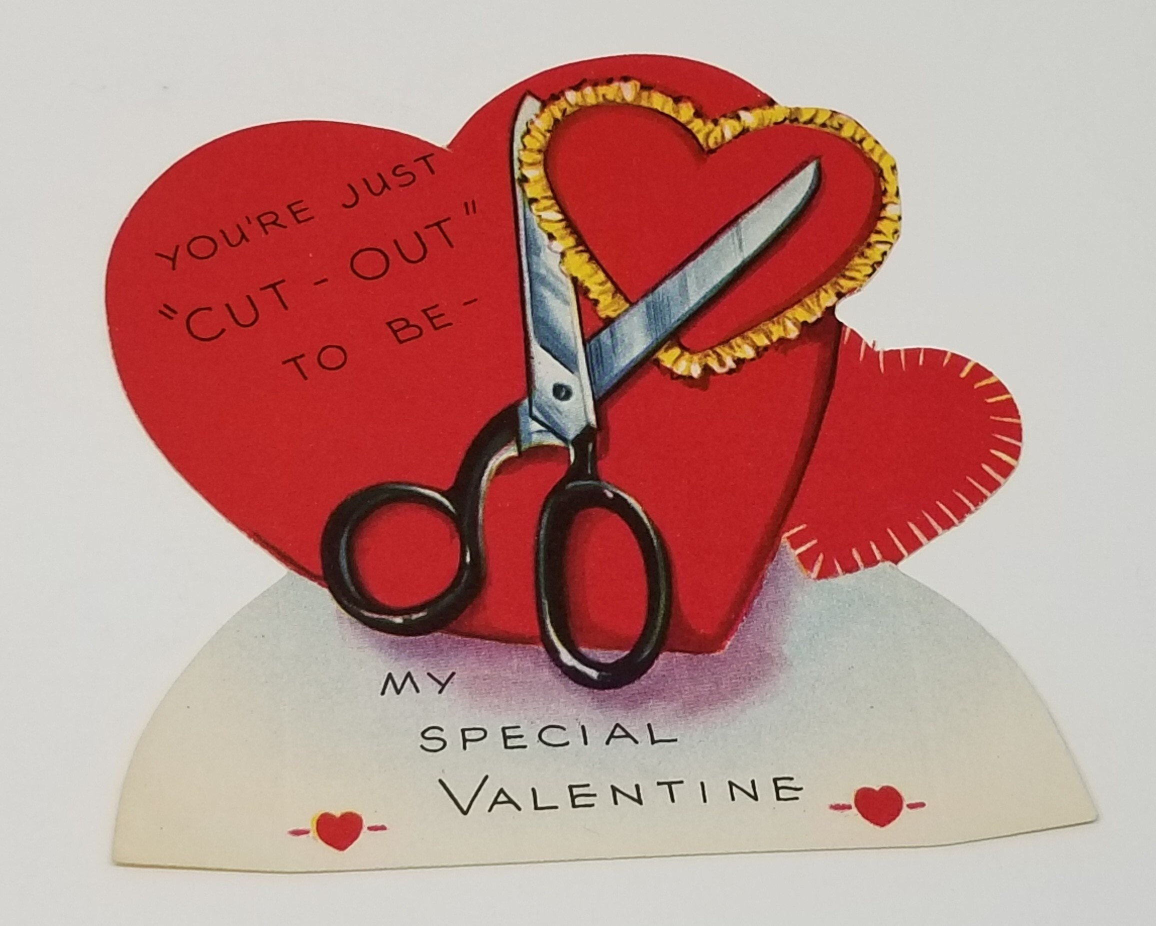 Vintage Die Cut Heart Shaped Spanish Inspired Valentine's Day Card Lot