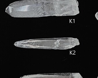 One Starbrary Quartz Crystal 4.9-7.8cm Long- Zeca De Souza, Brazil- Empathic, Water Clear, Record Keepers, Mindfulness- K(1-8)