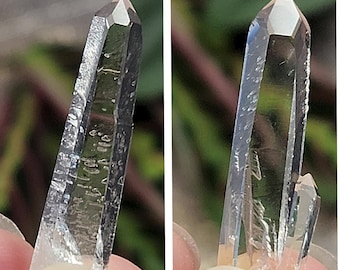 Starbrary Quartz 2.9-6.5cm Long- Zeca De Souza, Brazil- You Select- Small Optical Slender, Intaglio Etchings, Triangle Record Glyph- (G1-40)