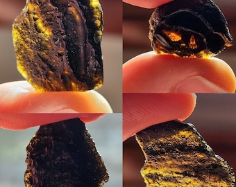Choose One Tektite from The China- Australasian Impact Event- Beautiful Texture Formations, Translucent to Opaque, 'Space Glass'- (A62-81)