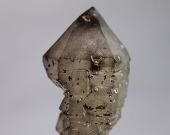 Smoky Amethyst Quartz Crystal from Brandberg Namibia- "Alligator Quartz"  Elestial Scepter Form- 16 Gram, 1 1/2 inch tall by 3/4 wide- #1