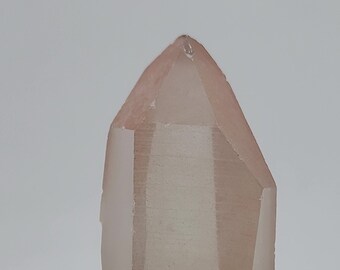 Red Pink Lemurian Seed Quartz- 3.1 inch Long- Serra Do Cabral Mountains Brazil- "Scarlet Temple" Empathic Teacher, Fine Textured Lines- RM2