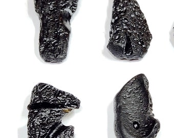 Choose One Tektite from China- Australasian Impact Event- Beautiful Texture Formations, Translucent to Opaque, 'Space Glass'- (B59-76)