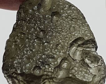 Moldavite - Czech Republic- Nice Tektite- Excellent Color and Texture- 6.6 Grams or 33 Carats- Synergy Stone- A*1
