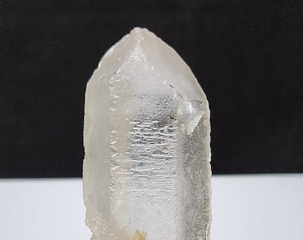 Large Dissolution Quartz 4.8 in or 12.2 cm Long- Serra Do Cabral, Brazil- Cuneiform, Orion Script, Hydrothermal Wand, Manifestation- HB12