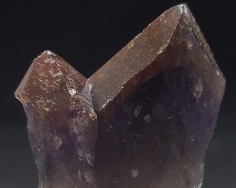 Red Cap Amethyst Quartz Crystal from Thunder Bay Ontario... Hematite and Other Mineral Inclusions!- TB14