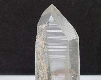 Lemurian Seed Quartz- 10.1 cm Long- Serra Do Cabral Mountains Brazil- Partial Polish, Transchannel, Green Garden Phantoms- LX37