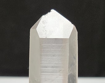 Lemurian Seed Quartz- 6.1 cm Long- Serra Do Cabral Mountains Brazil- Etched, Healed Empathic Point, Wispy Phantoms/ Inclusion Plane- LQ41