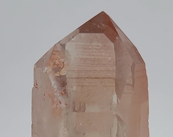 Red Pink Lemurian Seed Quartz- 2 inch Long- Serra Do Cabral Mountains Brazil- Stands Perfectly on End, "Scarlet Temple"- RM19