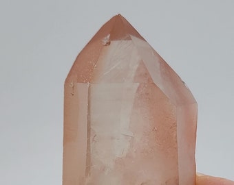 Red Lemurian Seed Quartz- 3.3 inch Long- Serra Do Cabral Mountains Brazil- "Scarlet Temple" Vivid Color, Unique Termination, Empathic- RM4