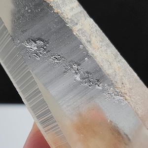 Lemurian Quartz- 11.4 cm Long- Serra Do Cabral Mountains Brazil- Empathic Point, Interference Growth Inhibition, Unique Textured Mark- LX38