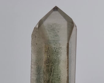 Shaman Quartz, Mina Zeca De Souza, Brazil- Hydrothermal Empath, Deep Thumb Keys, Stacked Records- 8.4 cm Long- Partial Polish- ST27