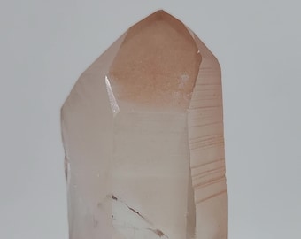 Red Pink Lemurian Quartz- Serra Do Cabral Mnts. Brazil- Partial Polish, High Texture Lines, Hydrothermal Empath- 7.4 cm Long- RL47