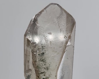 Shaman Quartz, Mina Zeca De Souza, Serra Do Cabral Brazil- Etched Shovel Face, Internal Plane, Geometric Keys- 7.5 cm Long- Unpolished- ST42