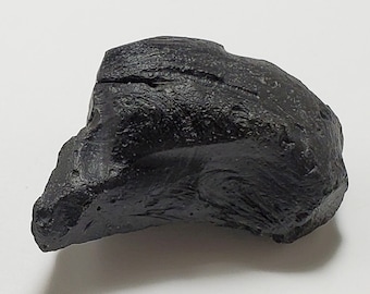 Tektite from Thailand- 55.1 Grams- Thailandite, Indochinite- Unique Shape, Intricate Texture, Stands Displays Well - TY12