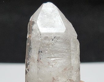 Etched Quartz 'Cube Codex' Crystal- 5.4 cm Long- Serra Do Cabral, Brazil- Tabular, Growth Interference, Frosty Pearlescent Inclusion- A2