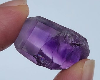 Natural Amethyst Crystal 2.7 cm long- Cameroon, Africa- Nicely Terminated Point- Gorgeous Purple Color, Excellent Clarity, Facet Grade- AC12