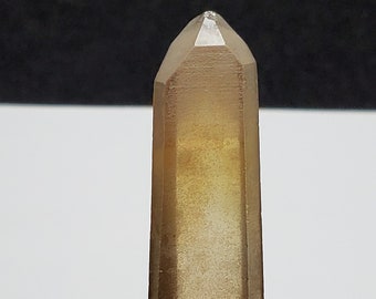 Natural Citrine Quartz 3.2 inch or 8.2 cm Long from Zambia Africa- Slightly Tabular, Palm Sized Laser, Facet Grade- A25
