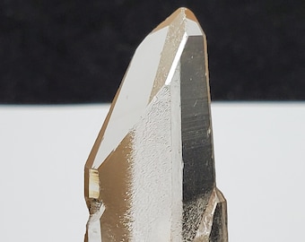 Rainbow Starbrary Quartz Crystal- 6 cm Long- Corinto, Brazil- Slight Golden Hue, Beautiful Luster, Mother and Child- GR11