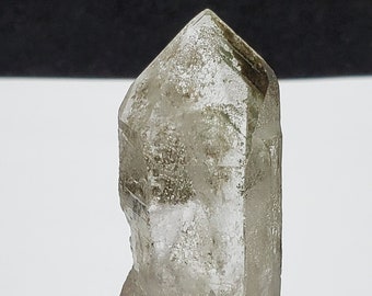 Green Chevron Starbrary Quartz- 9.7 cm Long- Corinto, Brazil- Shaman, Garden Quartz- Growth Interference, Etched- CQ44