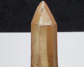 Natural Citrine Quartz 3.9 inch or 10 cm Long- Zambia Africa- Unpolished Point, Rich Golden Color, Empathic Warrior, Mother and Twins- A8