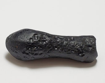 Tektite, from Thailand- 32.5 Grams- Thailandite, Indochinite- Slightly Dumbbell Shape, Oblong, Lingam- TV7