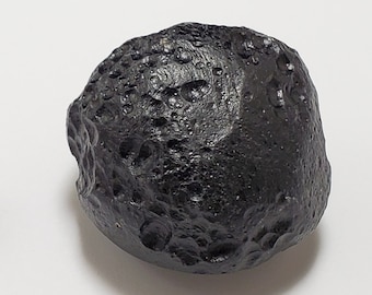 Tektite from Thailand- 56.6 Grams- Thailandite, Indochinite- Amazing Surface Texture, Round Palm Stone, Slight Sheen- TY6