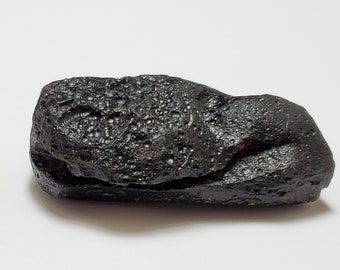 Tektite, from Thailand- 38.7 Grams- Thailandite, Indochinite- Somewhat Oblong, Deep Elongated Groove- TV6