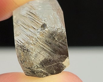 Topaz Crystal from Akwanga Nigeria- 1.5cm long 5.5gram- Etched Rectangular, Empathic Rainbow, Stands Perfectly- #10