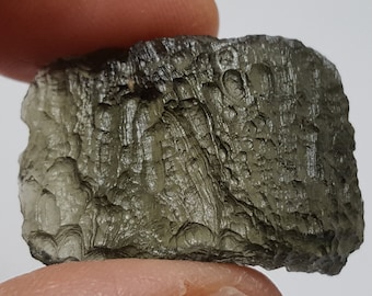 8 Grams or 40 Carats Moldavite- Czech Republic Maly Chlum- Moldavite Tektite- Raw, Natural, Beautiful Texture - Synergy Stone- LMC 27