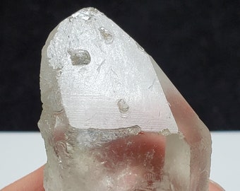 Dissolution Quartz Crystal 2.4 inch or 6.4 cm Long- Serra Do Cabral Mountains, Brazil- Empath, Barnacles, Foggy Luster- HD14