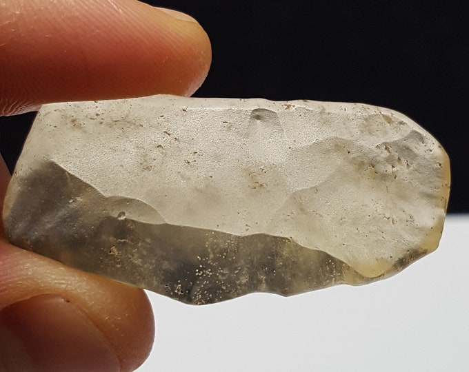 Featured listing image: Libyan Desert Glass Impactite, Tektite 8.7 Grams or 43.5 Carat- Excellent Clarity Color- Museum Grade- Tool Shaped, Possible Artifact- D49