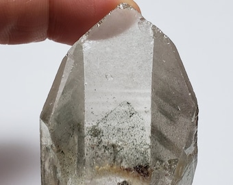 Unpolished 'Garden/ Shaman' Quartz Crystal with Excellent Mineral Inclusions Lodolite, Chlorite, Hematite etc.- Brazil-  98.2 Gram- BP 5