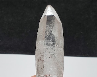 Lemurian Seed Quartz Crystal- 4.5" Long- Serra Do Cabral Mountains of Brazil- Beautiful Lines, Keys, and Forms- H72