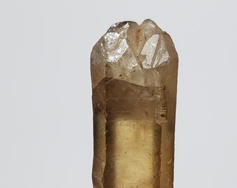 Natural Citrine, Zambia Africa- 3.9 cm Long- Unpolished Rough, DT Regrowth Base, Great for Jewelry, Lapidary, Grids, Stone of Abundance- B13