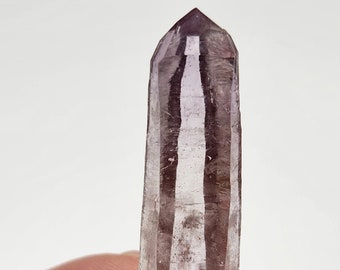 Beautiful Amethyst from Veracruz, Mexico- 1.6 inch or 4.2 cm Long- Light Lavender & Beautiful Luster, Jewelry Quality Unpolished Point- #1