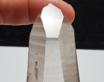 Lemurian Seed Quartz Crystal from the Serra Do Cabral Mountains of Brazil- 2.75" Long- Beautiful Lines, Keys, and Forms- H15