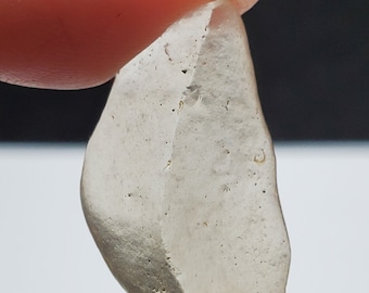 Libyan Desert Glass Impactite, Tektite 2.6 Grams- Elegant Smooth Shape, Flat Back, Great for Jewelry, Excellent Clarity Color- J7