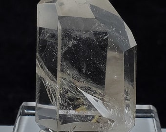 Amazing Polished Phantom Quartz Crystal from Brazil with White Chlorite Phantoms- Approx. 4 cm Long- Internal Etched Plane, Standing- M37