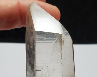 Lemurian Seed Quartz Crystal Point from the Serra Do Cabral Mountains of Brazil- 2.5" Long- Partial Polish- Beautiful Lines, Keys, Forms- H3