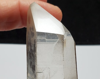 Lemurian Seed Quartz Crystal Point from the Serra Do Cabral Mountains of Brazil- 2.5" Long- Partial Polish- Beautiful Lines, Keys, Forms- H3