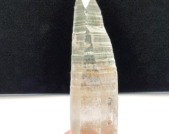 Phantom Lemurian Quartz cm Long- Serra Do Cabral Brazil- Chlorite Garden Scenic, Textured Lines, Small Crafting Grids- (A35-41)