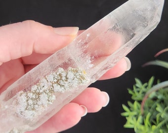 Mica Starbrary Quartz 5.1in or 13cm Long with Interior 'Negative Crystals', Diamantina Brazil- 'Laputa' Floating City, Museum Quality- #5