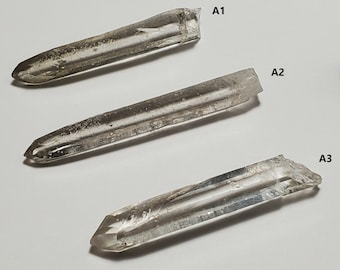 Choose One Laser Quartz Crystal- Gouveia, Brazil- Great for Jewelry and Grids, Complex Terminations, Unpolished- (A1-A3)