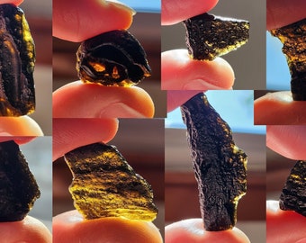 Choose One Tektite from The China- Australasian Impact Event- Beautiful Texture Formations, Translucent to Opaque, 'Space Glass'- (A62-81)
