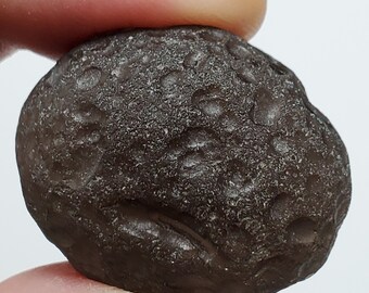 Colombianite from the Cauca River, Colombia- 16.2 Grams- Rounded, Slightly Mineralized Weathered- Highly Translucent- E2